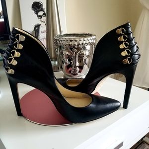 BCBG Generation Crucial Corset-Back Leather Pump